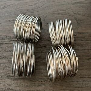 Lenox Napkin Rings Set of 4 Tin Can Al New in Box